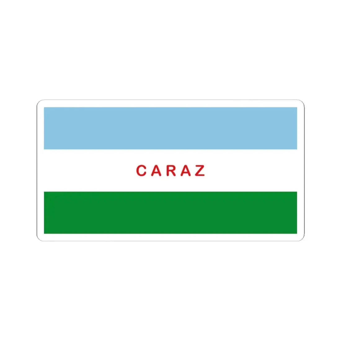Flag of Caraz (Peru) STICKER Vinyl Kiss-Cut Decal 3 Inch White - The Sticker Space