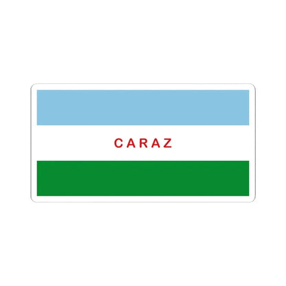 Flag of Caraz (Peru) STICKER Vinyl Kiss-Cut Decal 3 Inch White - The Sticker Space