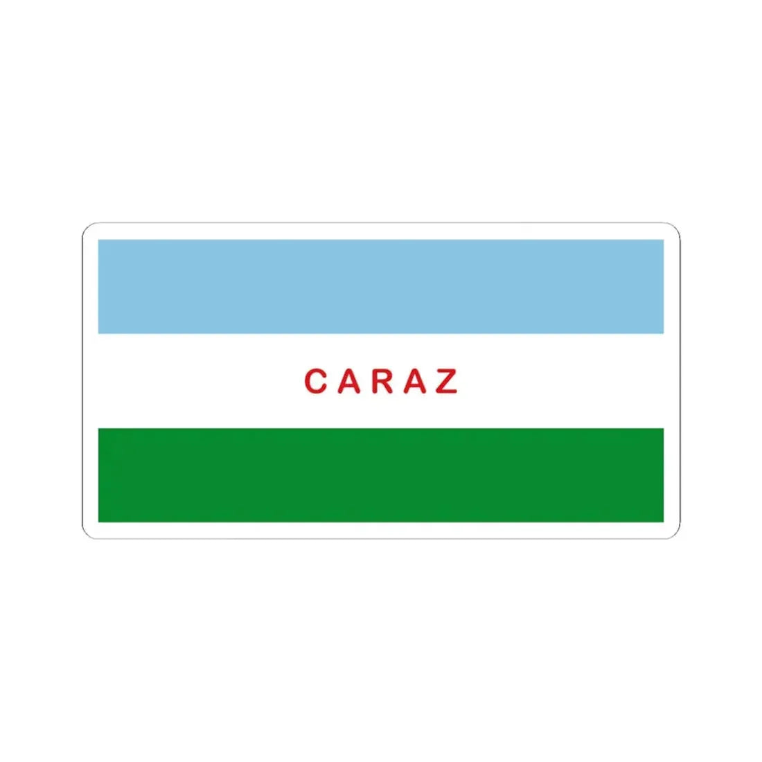 Flag of Caraz (Peru) STICKER Vinyl Kiss-Cut Decal 4 Inch White - The Sticker Space
