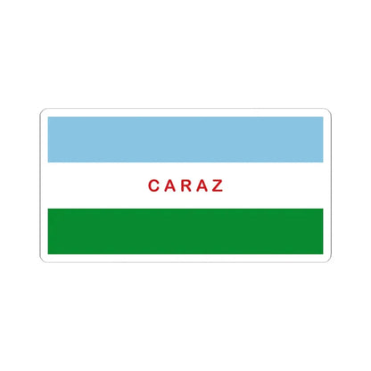 Flag of Caraz (Peru) STICKER Vinyl Kiss-Cut Decal 4 Inch White - The Sticker Space