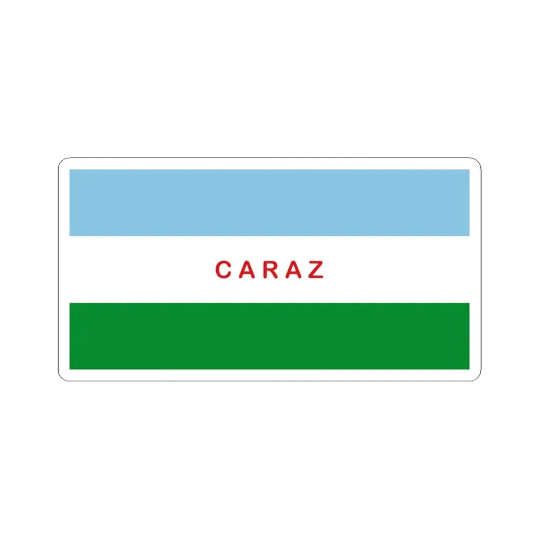 Flag of Caraz (Peru) STICKER Vinyl Kiss-Cut Decal 6 Inch White - The Sticker Space