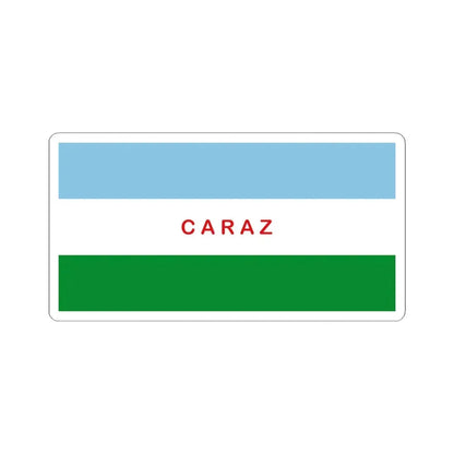 Flag of Caraz (Peru) STICKER Vinyl Kiss-Cut Decal 6 Inch White - The Sticker Space