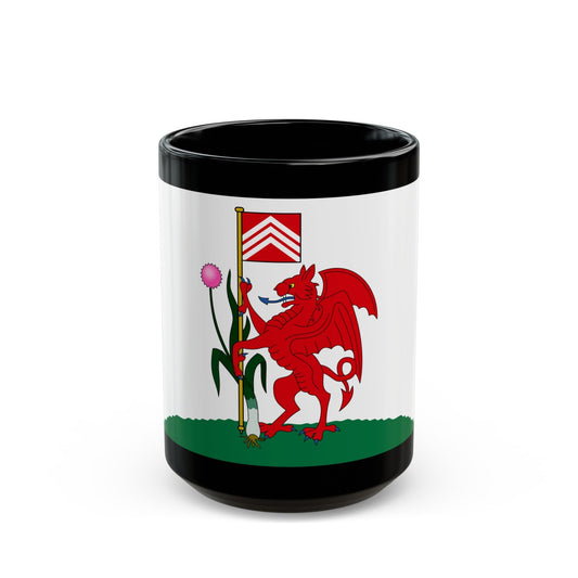 Flag of Cardiff UK - Black Coffee Mug-15oz-The Sticker Space