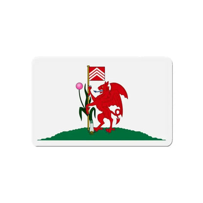 Flag of Cardiff UK - Refrigerator Magnet - The Sticker Space