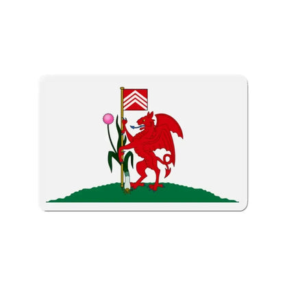 Flag of Cardiff UK - Refrigerator Magnet - The Sticker Space