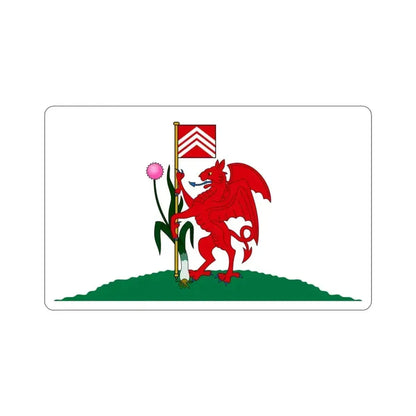 Flag of Cardiff UK STICKER Vinyl Die-Cut Decal 3 Inch - The Sticker Space