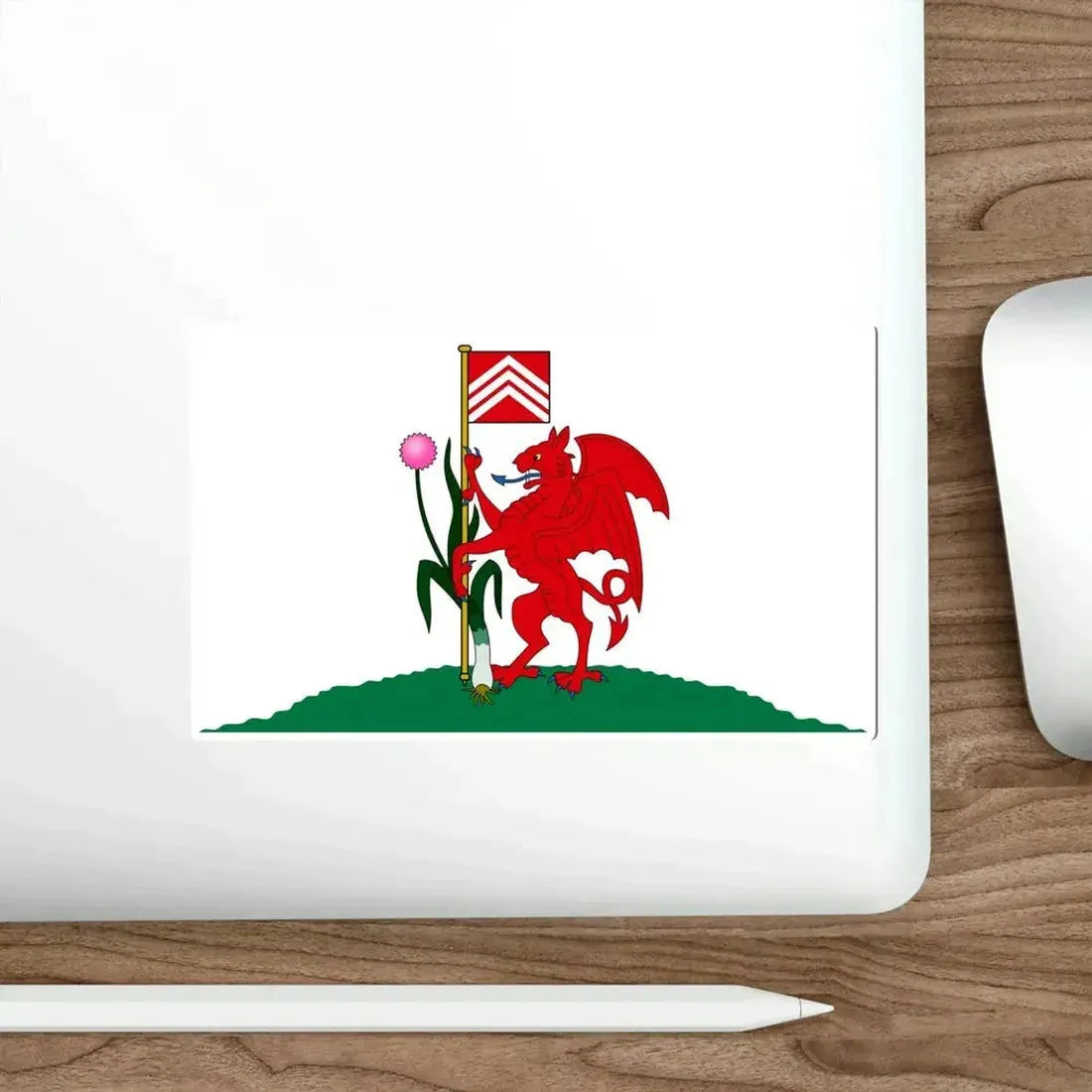 Flag of Cardiff UK STICKER Vinyl Die-Cut Decal - The Sticker Space