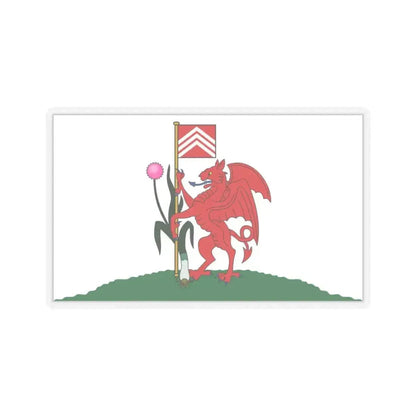 Flag of Cardiff UK - STICKER Vinyl Kiss-Cut Decal 3 Inch Transparent - The Sticker Space