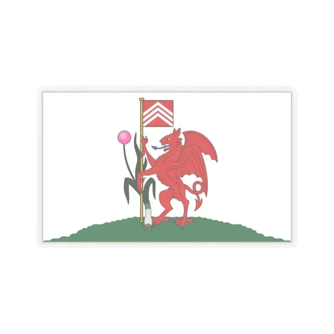 Flag of Cardiff UK - STICKER Vinyl Kiss-Cut Decal 6 Inch Transparent - The Sticker Space