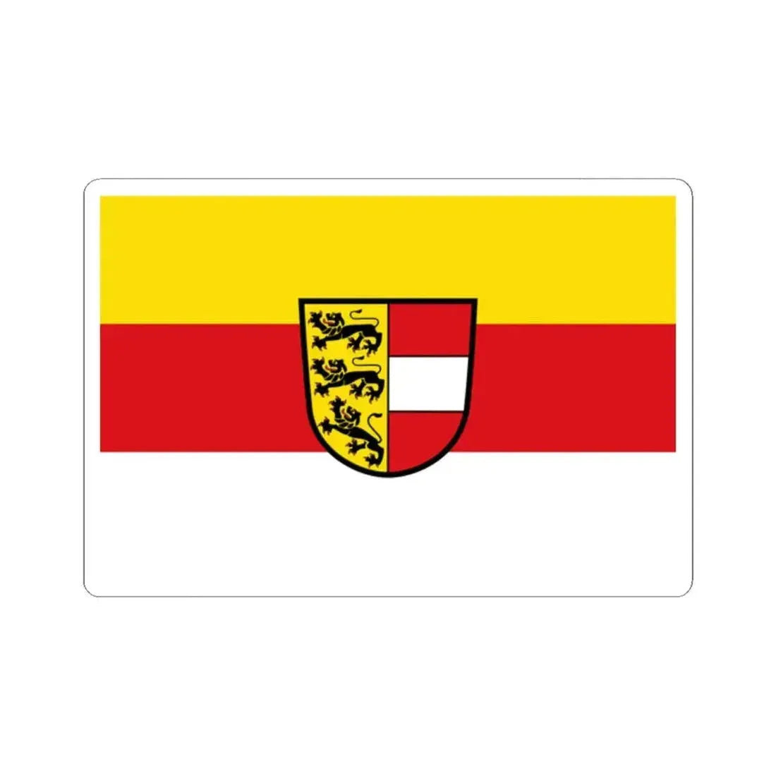 Flag of Carinthia state (Austria) STICKER Vinyl Kiss-Cut Decal 2 Inch White - The Sticker Space