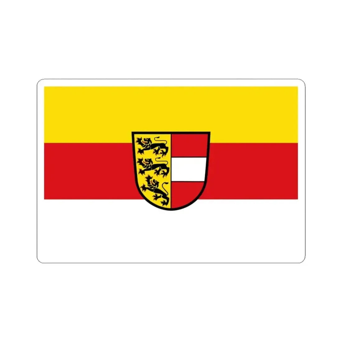 Flag of Carinthia state (Austria) STICKER Vinyl Kiss-Cut Decal 3 Inch White - The Sticker Space