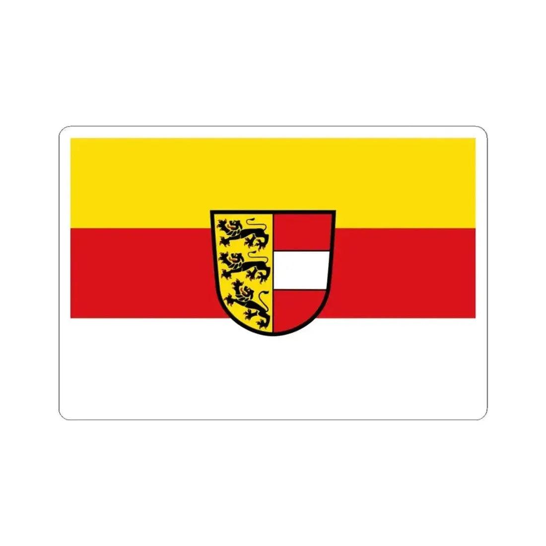 Flag of Carinthia state (Austria) STICKER Vinyl Kiss-Cut Decal 4 Inch White - The Sticker Space