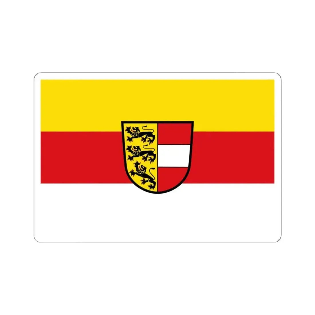 Flag of Carinthia state (Austria) STICKER Vinyl Kiss-Cut Decal 6 Inch White - The Sticker Space