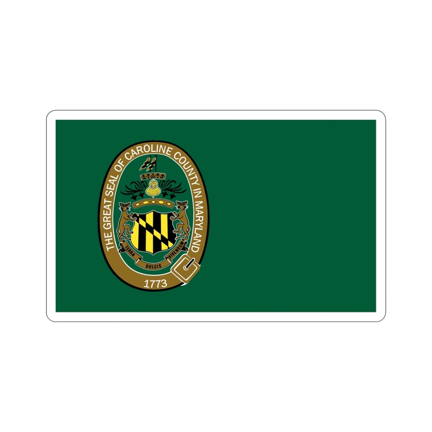 Flag of Caroline County Maryland STICKER Vinyl Die-Cut Decal-4 Inch-The Sticker Space