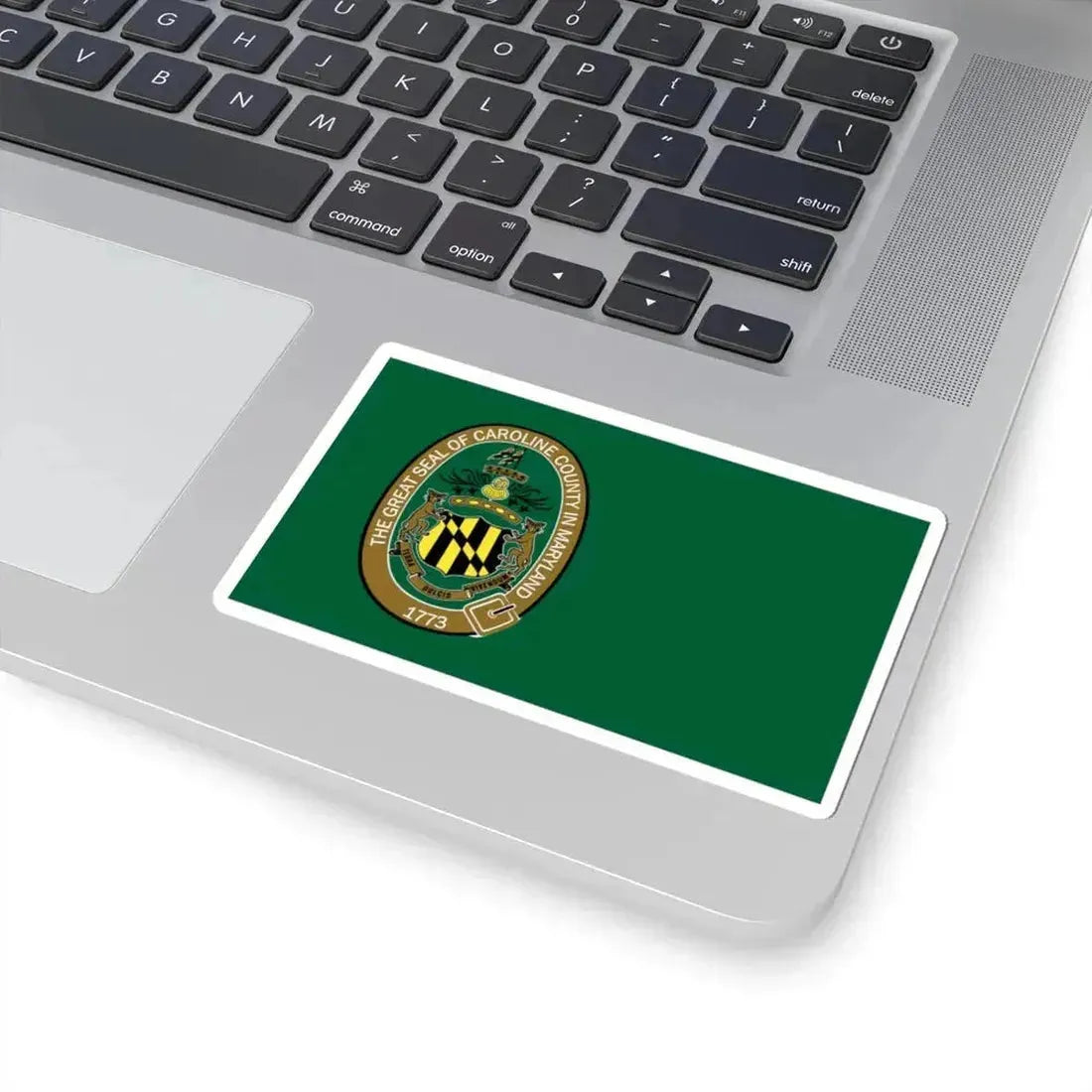 Flag of Caroline County Maryland (United States) STICKER Vinyl Kiss-Cut Decal - The Sticker Space