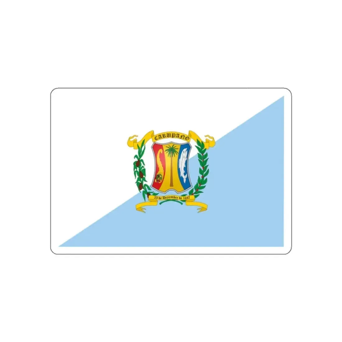 Flag of Carúpano Venezuela STICKER Vinyl Die-Cut Decal 2 Inch - The Sticker Space