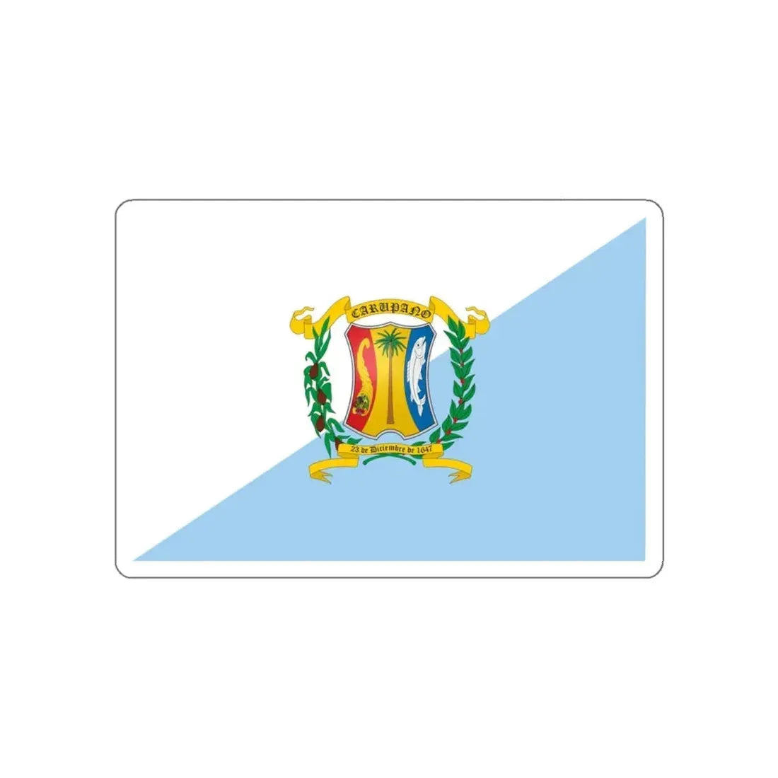 Flag of Carúpano Venezuela STICKER Vinyl Die-Cut Decal 4 Inch - The Sticker Space