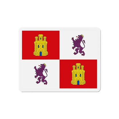 Flag of Castile and León Spain - Refrigerator Magnet 6 Inch - The Sticker Space