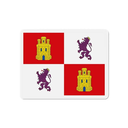 Flag of Castile and León Spain - Refrigerator Magnet - The Sticker Space