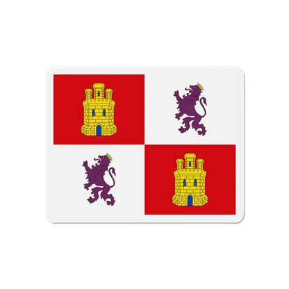 Flag of Castile and León Spain - Refrigerator Magnet - The Sticker Space