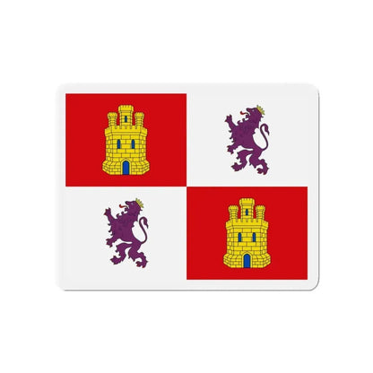 Flag of Castile and León Spain - Refrigerator Magnet - The Sticker Space