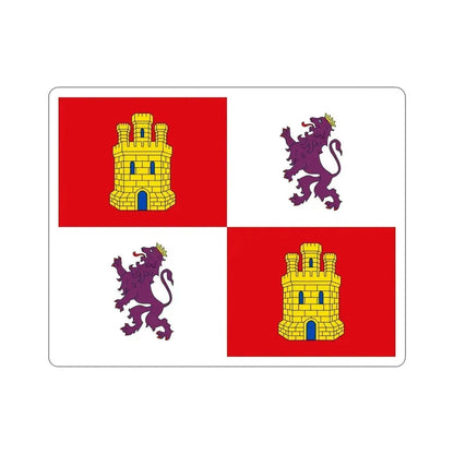 Flag of Castile and León Spain STICKER Vinyl Die-Cut Decal 5 Inch - The Sticker Space