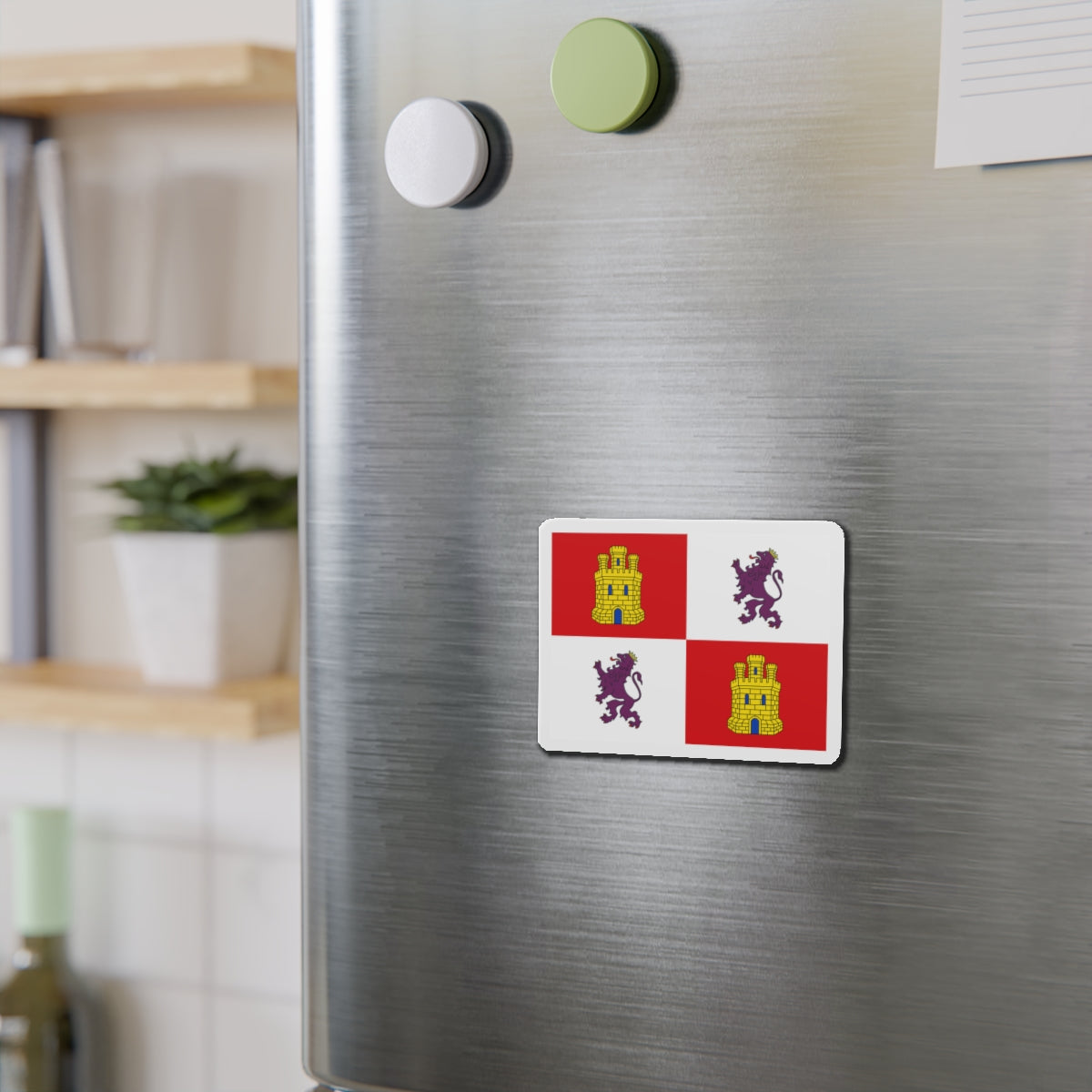 Flag of Castile and León Spain - Die-Cut Magnet-The Sticker Space