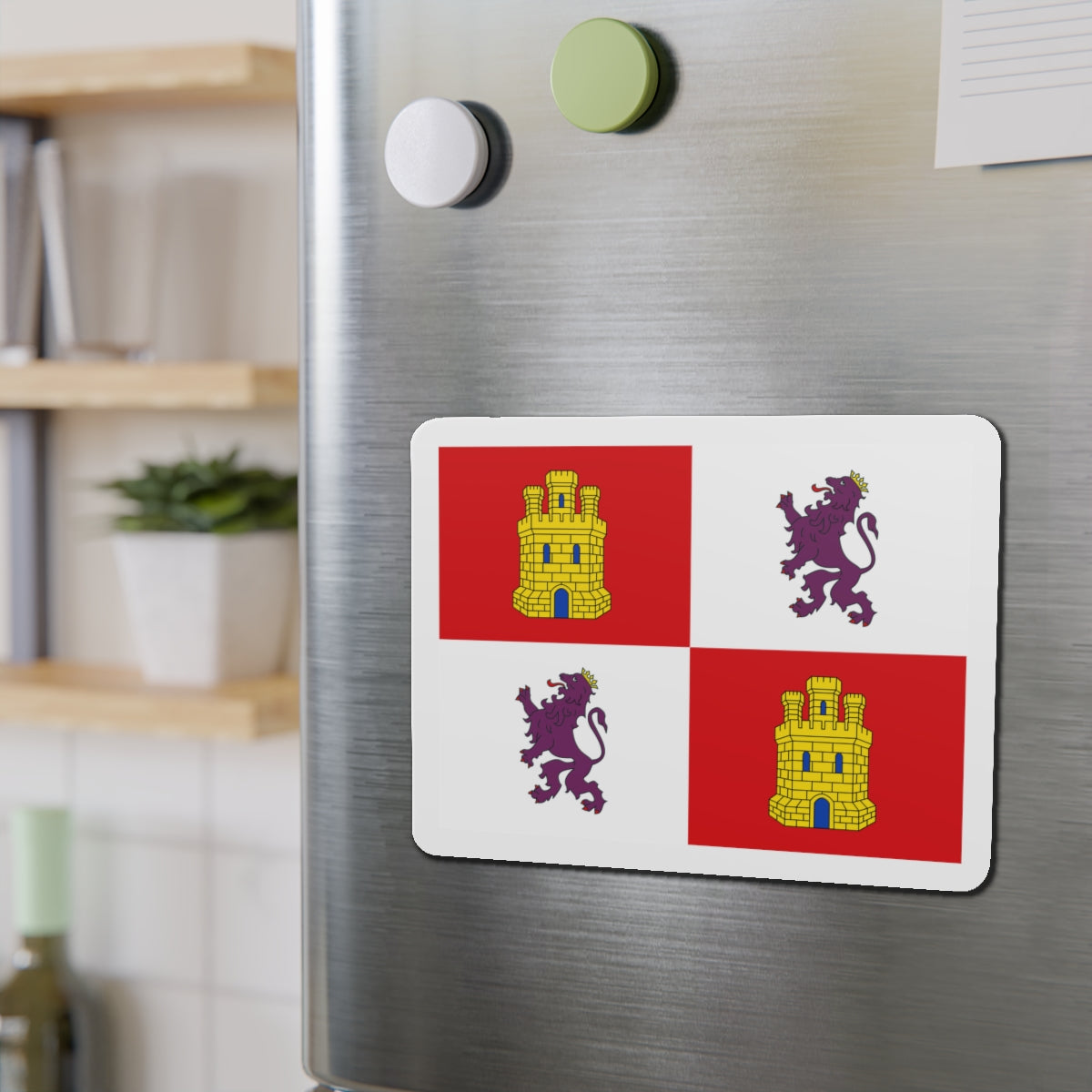 Flag of Castile and León Spain - Die-Cut Magnet-The Sticker Space