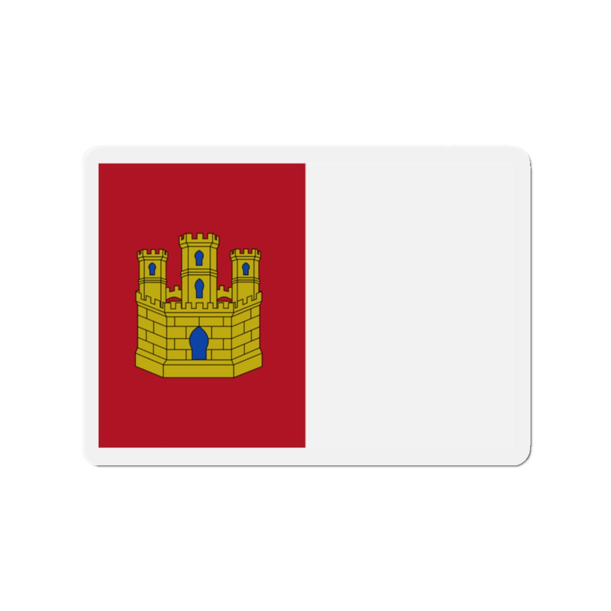 Flag of Castile La Mancha Spain - Die-Cut Magnet-2" x 2"-The Sticker Space