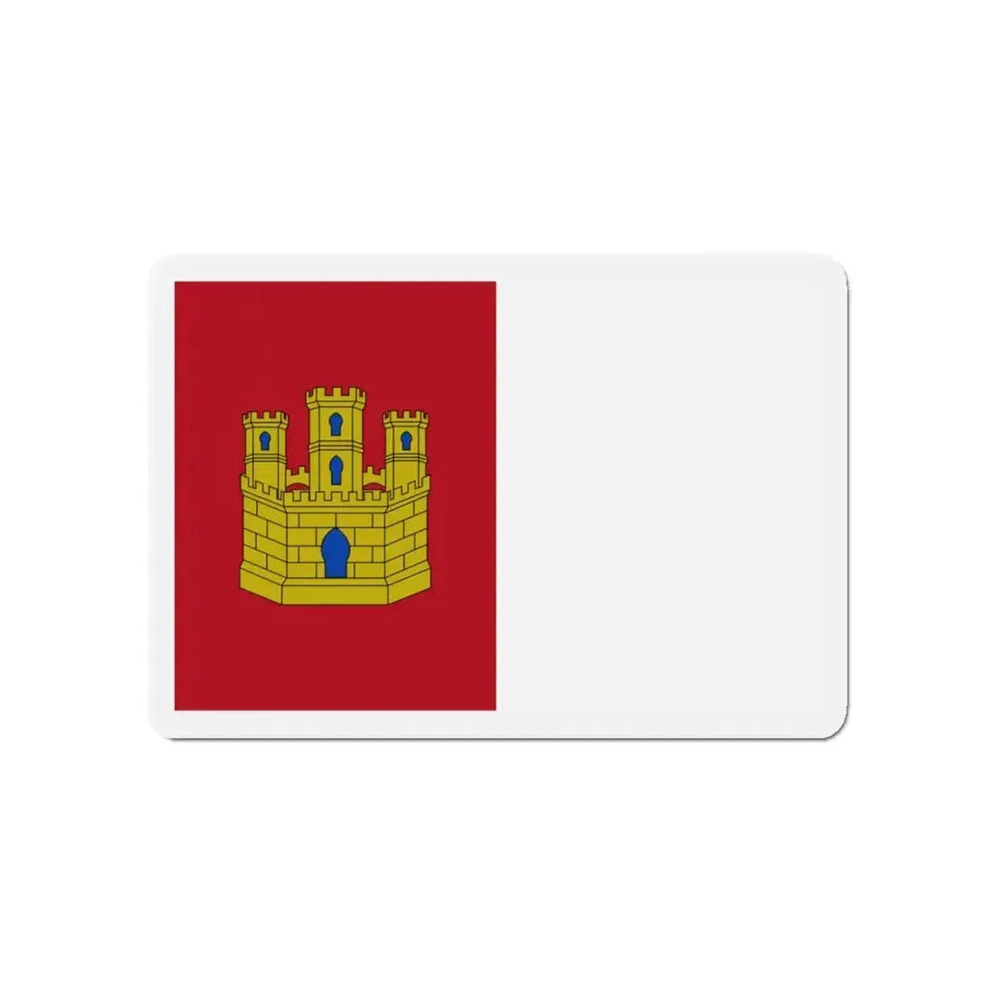 Flag of Castile La Mancha Spain - Refrigerator Magnet 4 Inch - The Sticker Space