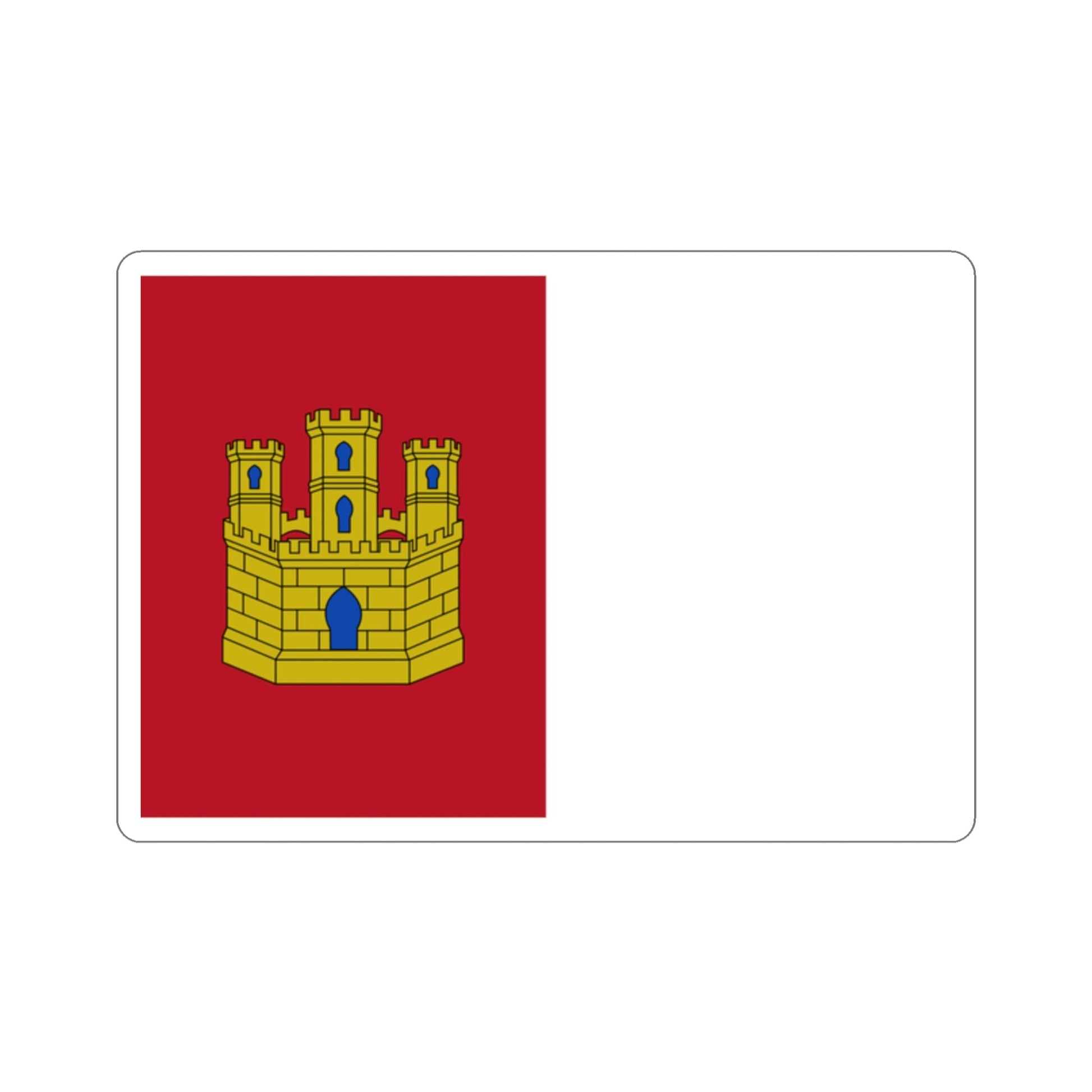 Flag of Castile La Mancha Spain STICKER Vinyl Die-Cut Decal-2 Inch-The Sticker Space