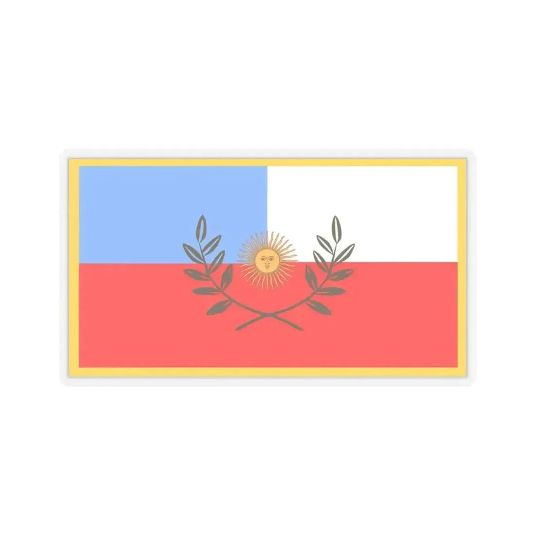 Flag of Catamarca Province Argentina - STICKER Vinyl Kiss-Cut Decal 3 Inch Transparent - The Sticker Space