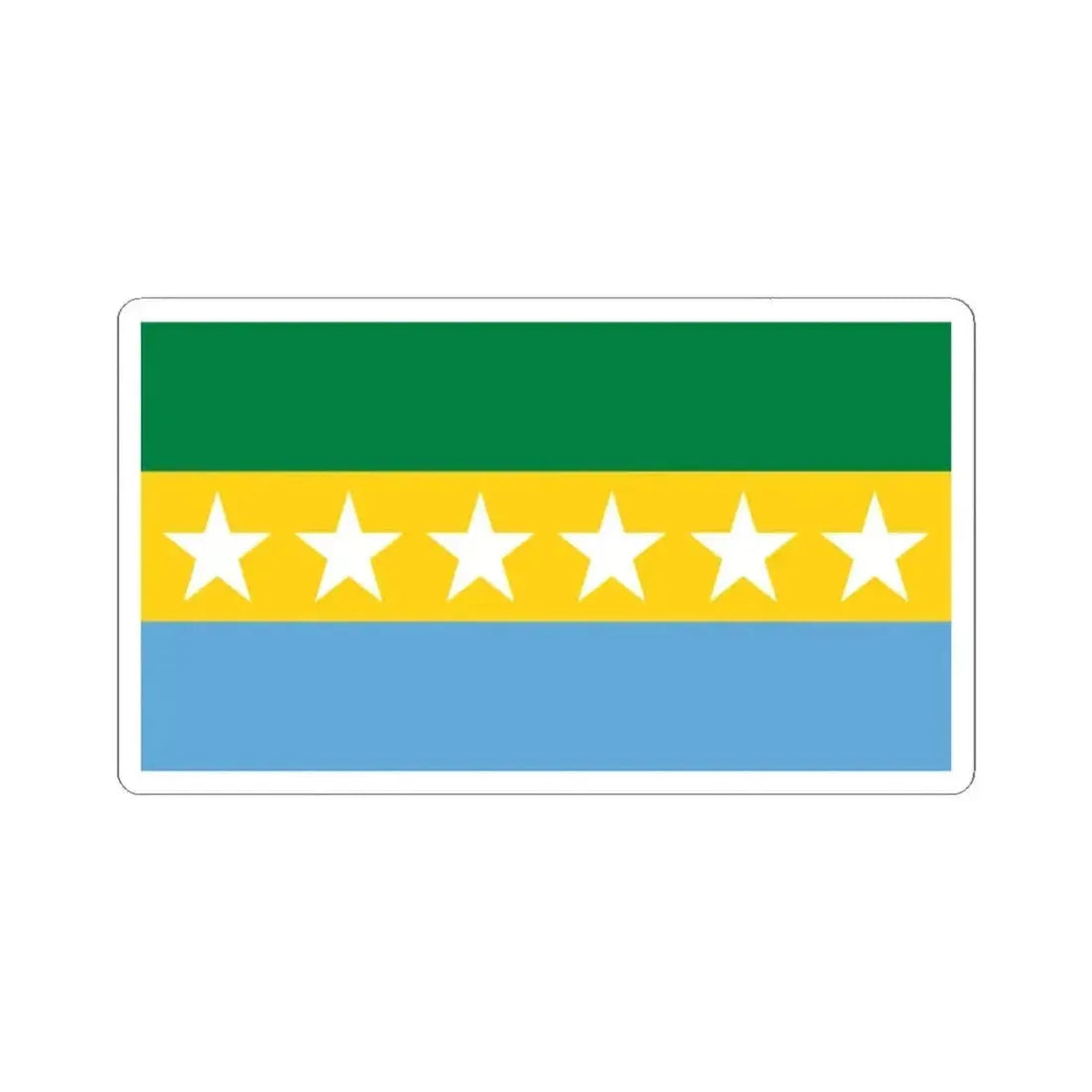 Flag of Catamayo (Ecuador) STICKER Vinyl Kiss-Cut Decal 3 Inch White - The Sticker Space