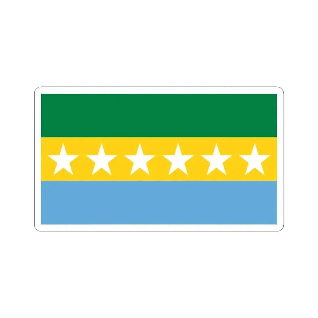 Flag of Catamayo (Ecuador) STICKER Vinyl Kiss-Cut Decal 4 Inch White - The Sticker Space