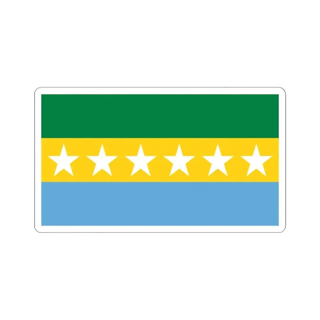 Flag of Catamayo (Ecuador) STICKER Vinyl Kiss-Cut Decal 6 Inch White - The Sticker Space