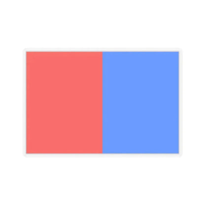 Flag of Catania Italy - STICKER Vinyl Kiss-Cut Decal 3 Inch Transparent - The Sticker Space