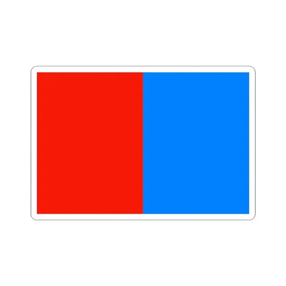 Flag of Catania Italy - STICKER Vinyl Kiss-Cut Decal 3 Inch White - The Sticker Space