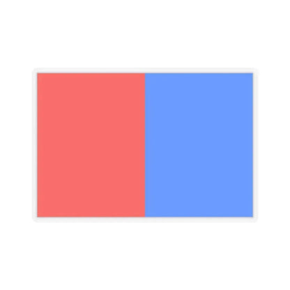 Flag of Catania Italy - STICKER Vinyl Kiss-Cut Decal 4 Inch Transparent - The Sticker Space