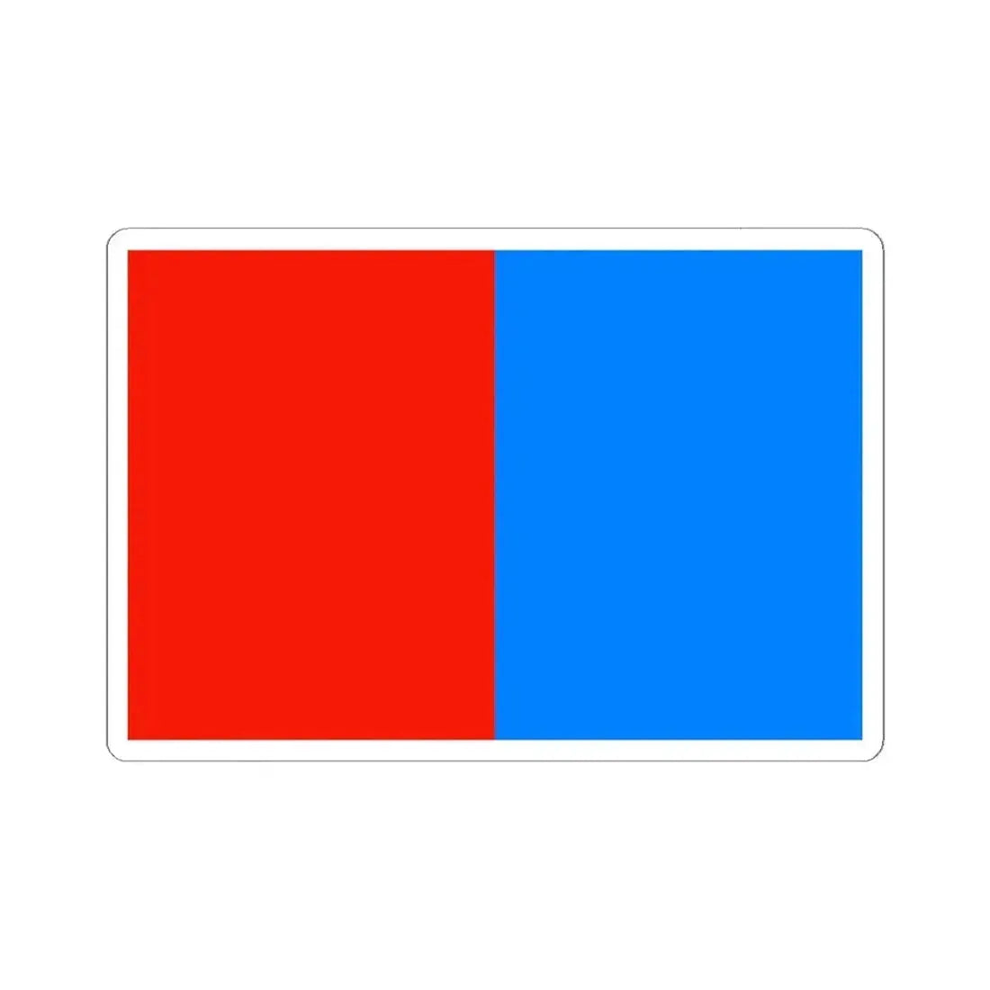 Flag of Catania Italy - STICKER Vinyl Kiss-Cut Decal 6 Inch White - The Sticker Space