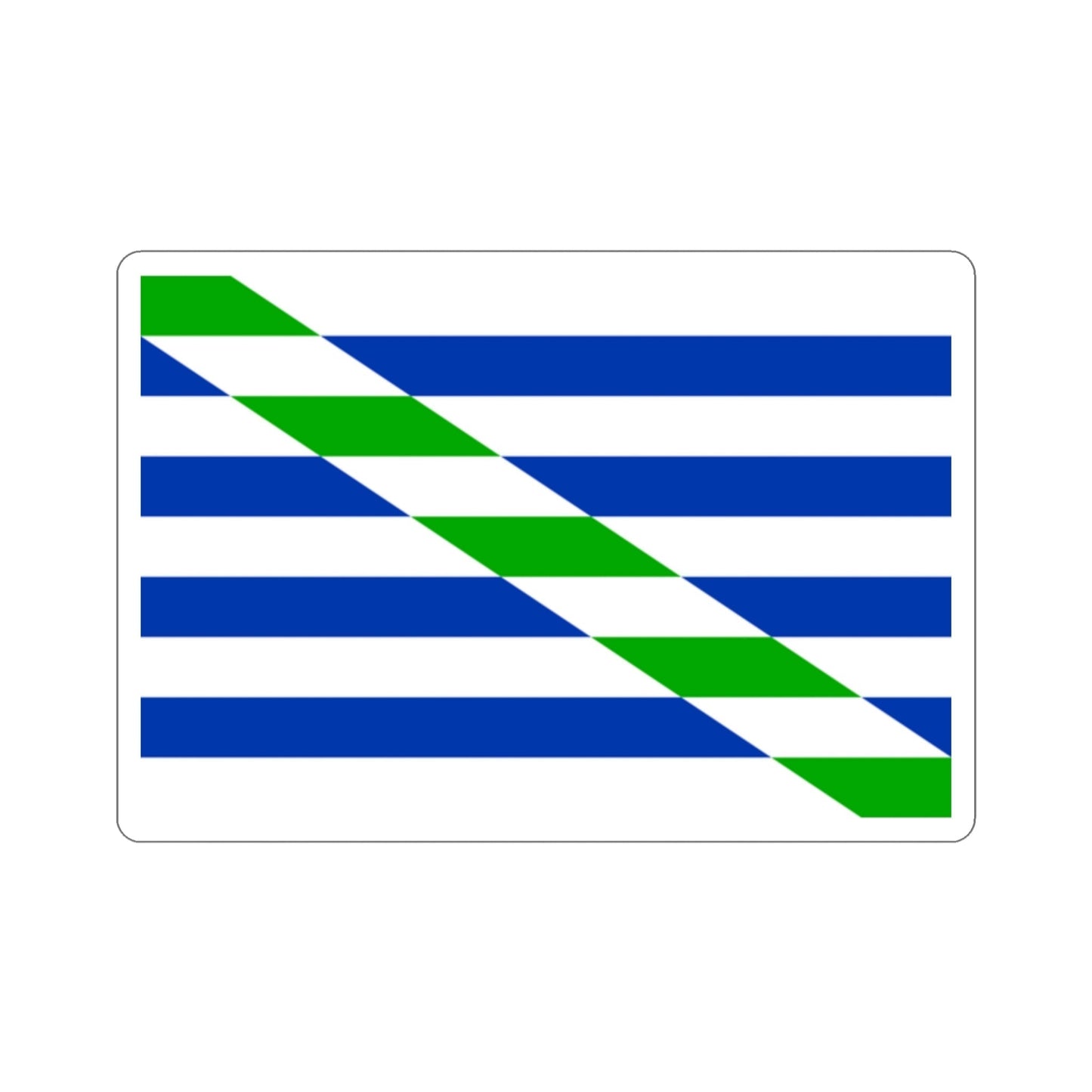 Flag of Cataño Puerto Rico STICKER Vinyl Die-Cut Decal-2 Inch-The Sticker Space