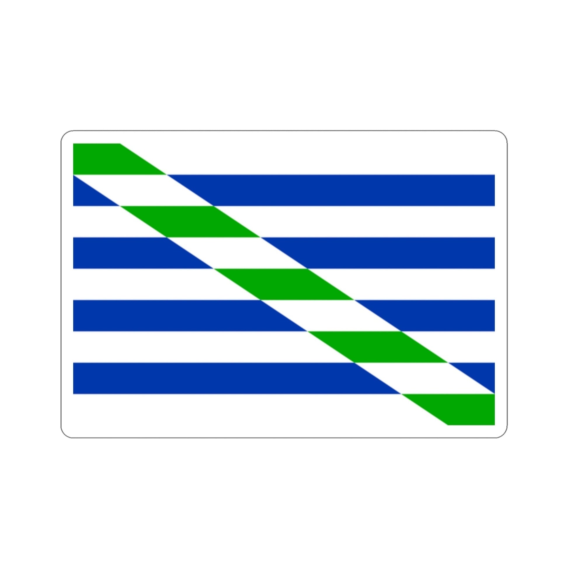 Flag of Cataño Puerto Rico STICKER Vinyl Die-Cut Decal-2 Inch-The Sticker Space