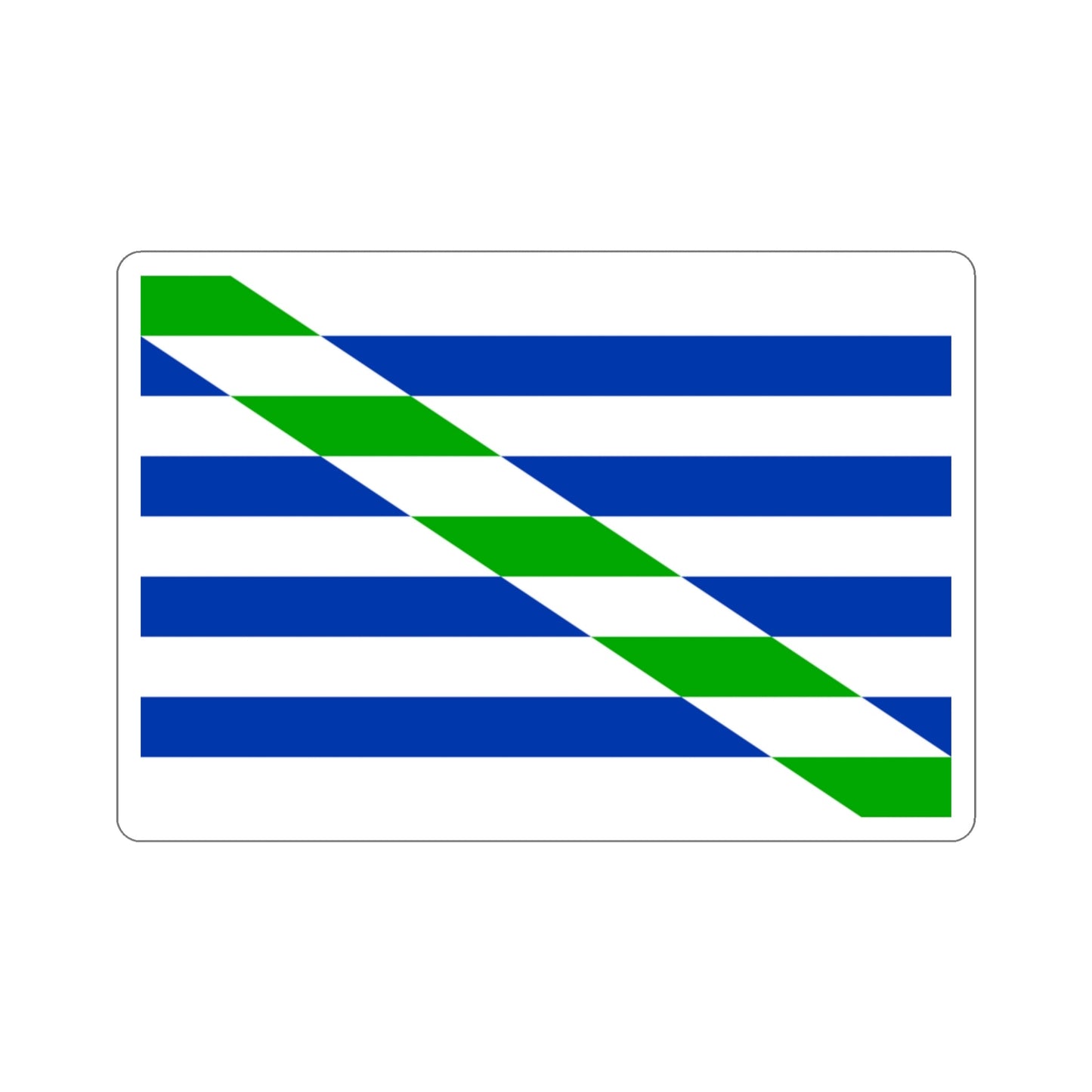 Flag of Cataño Puerto Rico STICKER Vinyl Die-Cut Decal-3 Inch-The Sticker Space