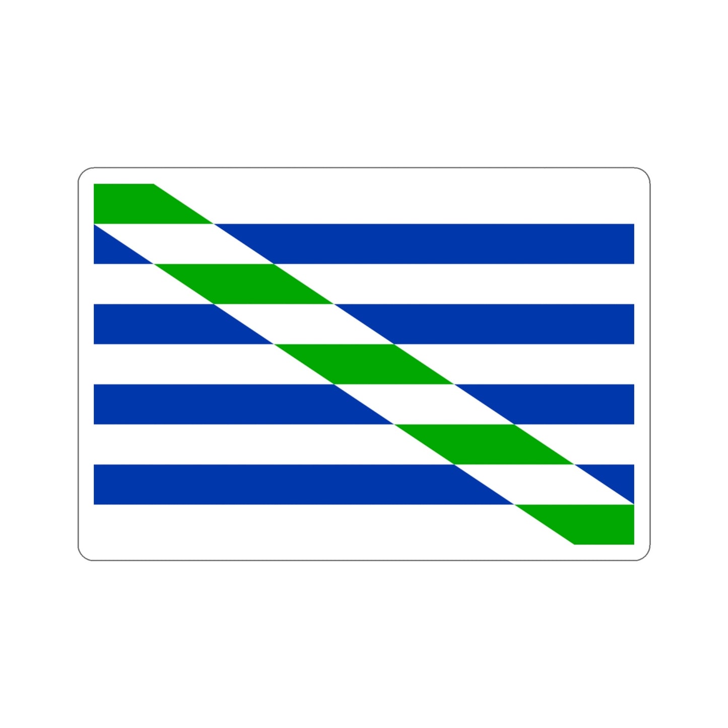 Flag of Cataño Puerto Rico STICKER Vinyl Die-Cut Decal-4 Inch-The Sticker Space