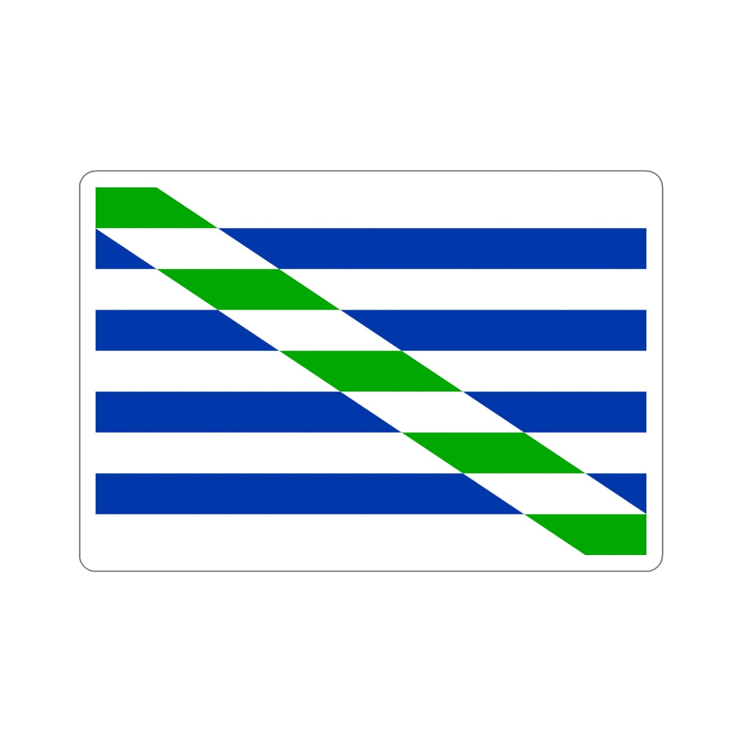 Flag of Cataño Puerto Rico STICKER Vinyl Die-Cut Decal-5 Inch-The Sticker Space