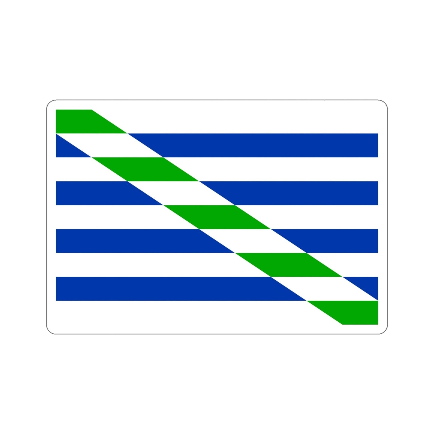 Flag of Cataño Puerto Rico STICKER Vinyl Die-Cut Decal-6 Inch-The Sticker Space