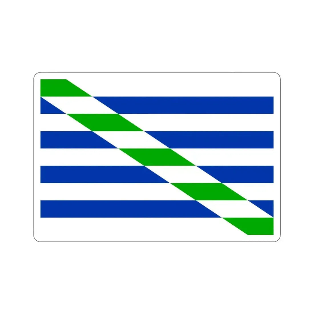 Flag of Cataño Puerto Rico STICKER Vinyl Die-Cut Decal 4 Inch - The Sticker Space