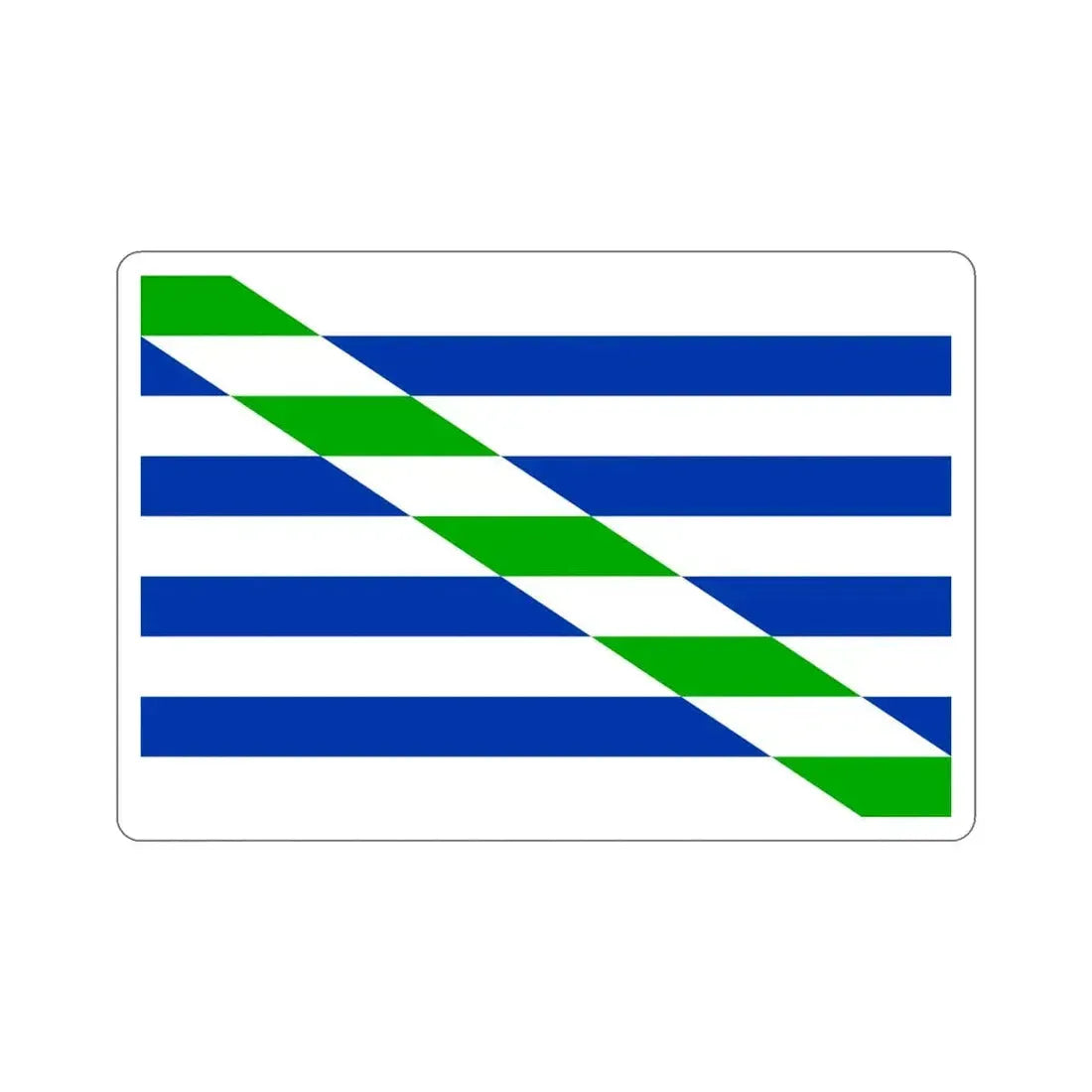Flag of Cataño Puerto Rico STICKER Vinyl Die-Cut Decal 5 Inch - The Sticker Space