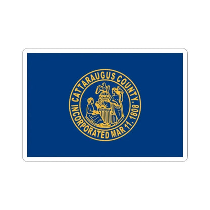 Flag of Cattaraugus County New York (United States) STICKER Vinyl Kiss-Cut Decal 2 Inch White - The Sticker Space