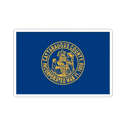 Flag of Cattaraugus County New York (United States) STICKER Vinyl Kiss-Cut Decal 3 Inch White - The Sticker Space