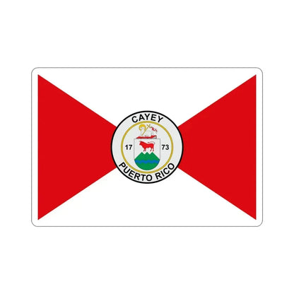 Flag of Cayey Puerto Rico STICKER Vinyl Die-Cut Decal 3 Inch - The Sticker Space